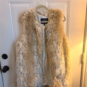 Faux Fur Tan Vest